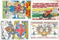 Millitary Plane Birmingham Solihull Motorcycle Museum West Midlands 4x Postcard