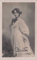 Miss Dora Barton Edwardian Actress Hand Signed Photo Postcard