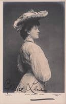Miss Grace Lane Edwardian Actress WW1 Hand Signed Photo Postcard