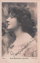 Miss Margaret Halston Old Shakespeare Actress Hand Signed Postcard & MORE