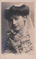 Miss Ruby May Edwardian Actress DOUBLE 1905 Hand Signed Photo Postcard