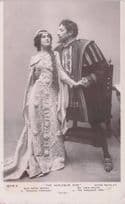 Miss Sarah Brook Lewis Waller The Harlequin King Theatre Old Postcard