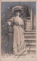 Miss Vesta Tilley Male LGBT Impersonator Actress Old Hand Signed Photo Postcard