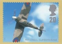 Mitchell Submarine Aircraft Military RMPQ Stamp Rare Postcard