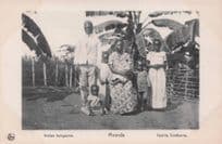 Moanda Belgium Congo African Family Famille Old Postcard