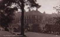Moat River Eccleshall Castle Staffordshire Real Photo Old Postcard