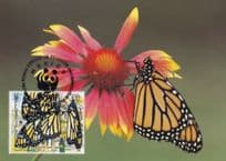 Monarch Butterfly Mexican WWF Stamp First Day Cover Postcard