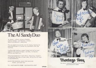 Montego Bay Southampton Al Sandy Duo 2x Jazz Band Hand Signed Photo s