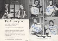 Montego Bay Southampton Al Sandy Duo 2x Jazz Band Hand Signed Photo s