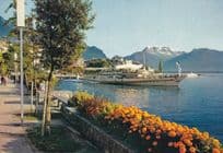 Montreux Salon Steamer Ship Swiss Geneva Bateau Postcard