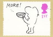 More Love by Mel Calman Cartoon RMPQ Rare Stamp Postcard