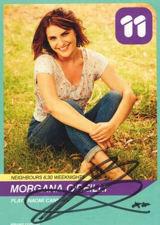 Morgana O'Reilly as Naomi Campbell Neighbours Rare Hand Signed Cast photo