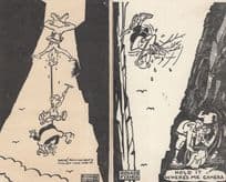 Mountain Climbing Lost Camera 2x Old Comic Disaster Postcard s