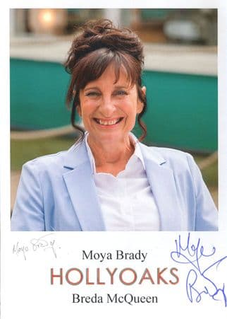 Moya Brady as Breda McQueen Hollyoaks RARE Hand Signed Cast Card Photo