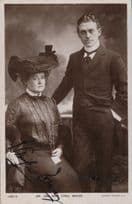 Mr Cyril & Mrs Winifred Maude Rare DOUBLE Hand Signed Real Photo Postcard