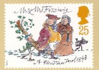 Mr & Mrs Fezziwig A Christmas Carol Victorian 1848 Scrooge Postcard