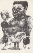 Muhammad Ali Boxing Comic Limited Edition Painting Postcard