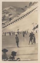 Murren Eisbahn Switzerland Antique Swiss Skating Postcard