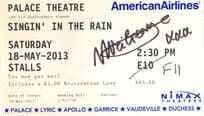 Nancy Wei George Singing In The Rain Hand Signed Ticket