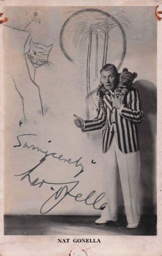 Nat Gonella & Tiger Jazz Big Band Hand Signed Postcard Please Read