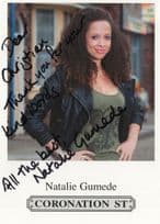 Natalie Gumede ITV Coronation Street Hand Signed Cast Card Photo