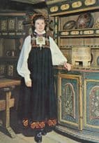 National Costume For Hardanger Norge Norway Vintage 1965 Fashion Postcard