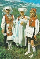 National Costume For Hardanger Norge Norway Vintage Fashion Postcard