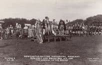 Newcastle Pageant Edward 1st Bishop Bek in AD1296 Vintage Real Photo Postcard