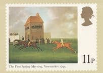 Newmarket 1700s First Horse Race Racing Meeting Postcard