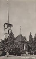 Nidau Kirche Switzerland Clock Real Photo Postcard