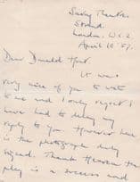 Nigel Stock Great Escape Sherlock Holmes FULL Hand Written Signed Old Letter