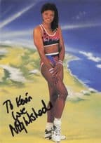 Nightshade Judy Simpson 1990s Gladiators Hand Signed Photo