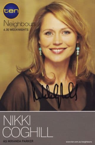 Nikki Coghill as Miranda Parker Neighbours Hand Signed Cast Card Photo