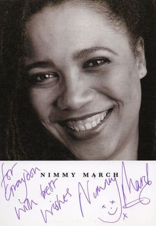 Nimmy March Star Cops Vera Dr Who Hand Signed Photo