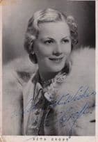 Nita Croft Opera Soprana & Theatre Actress Old Hand Signed Photo