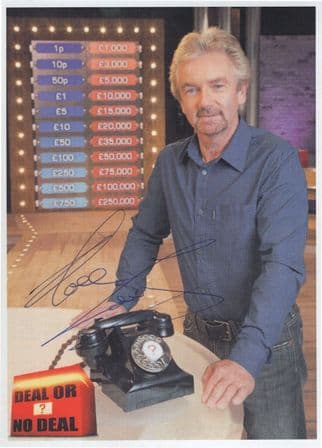 Noel Edmonds Deal Or No Deal Quiz Show Hand Signed Photo