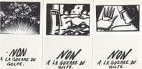 Non A La Guerre Du Golfe 3x Iraq Gulf War Robot Comic Postcard s
