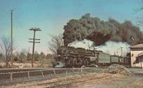 Norfolk Western Class 2-6-6-4 Train Postcard