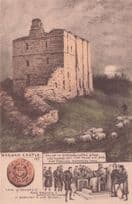 Norham Castle King Edward 1st Crowning Phillimore Northumberland Postcard