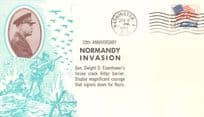 Normandy Invasion Dwight Eisenhower At Hitler 's Barrier RARE LTD TO 7 FDC