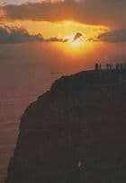 North Cape Sunset Norway Norwegian Postcard