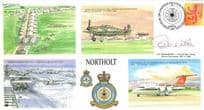 Northolt RAF Station JJ Witts Hand Signed Military Map FDC