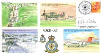 Northolt RAF Station JJ Witts Hand Signed Military Map FDC