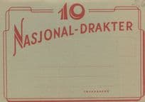 Norway Antique Collection of 10 Fashion Costume Postcard Set