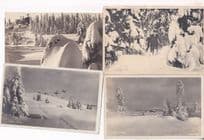 Norway Norwegian Winter 4x Antique Postcard s