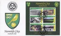 Norwich City Football Club Rare Stamp Set First Day Cover