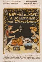 Notts County Nottingham Football Club vs Arsenal Pork Pie Comic Postcard