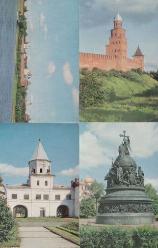 Novrogod Memorial Russian Tower Kremlin 4x Russian Postcard s