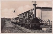 Nurnberg 100 Jahre Deutsche Eisenbahn German Train Antique Postcard