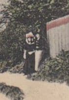 Odd Couple Hiding By Bushes at Streatley Hills Entrance Berkshire Old Postcard